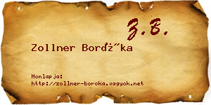 Zollner Boróka névjegykártya