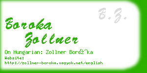 boroka zollner business card